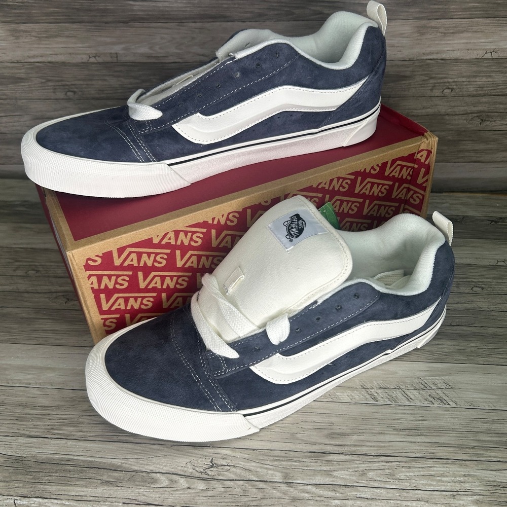 Vans Knu Skool Size 13 Pig Suede Gray White Skate Shoes New